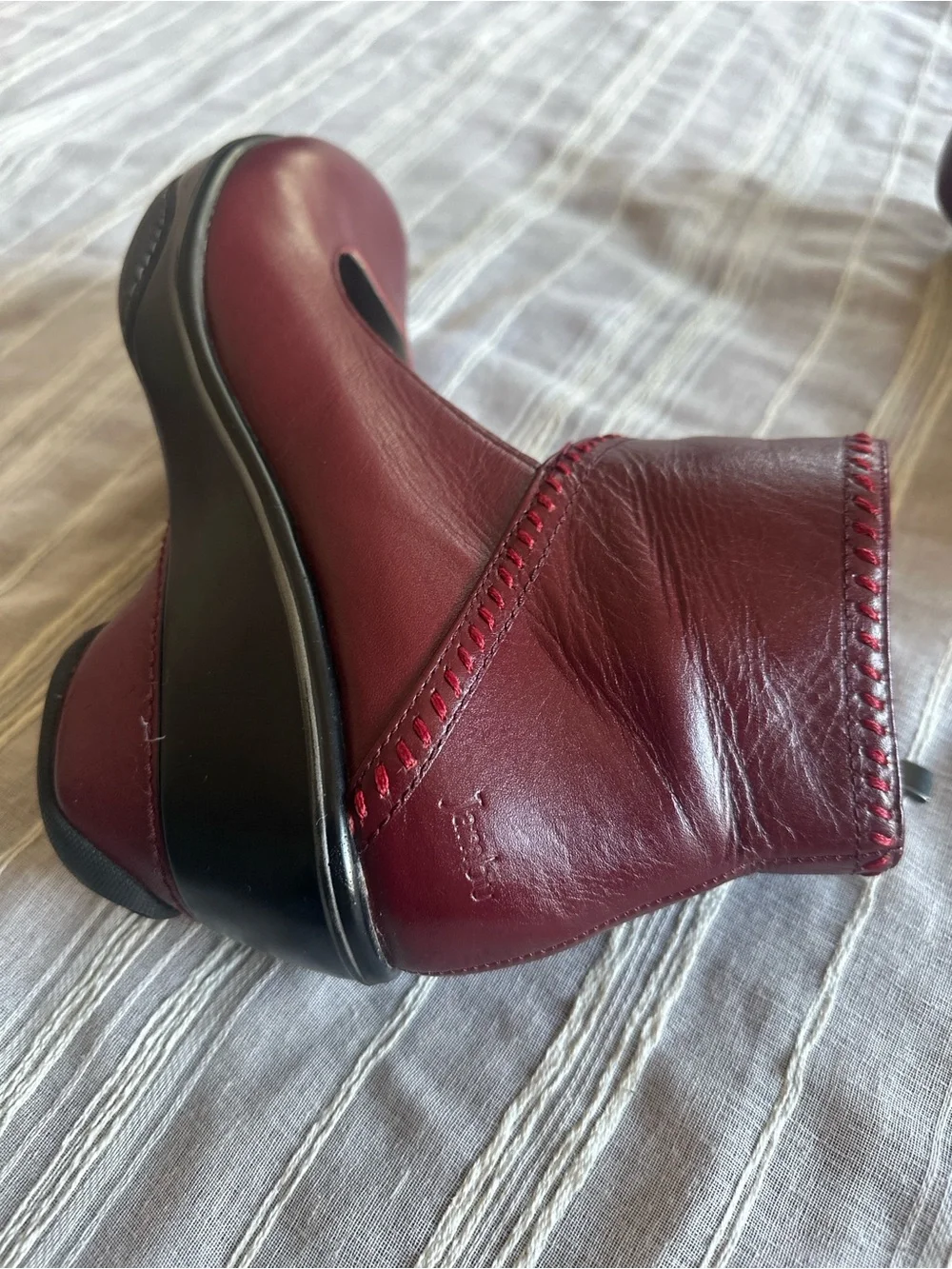 JAMBU Roxbury Leather Mary Jane Platform Pump | Burgundy Women’s 9 NWOT - Picture 7 of 13